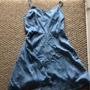 Blue dress with spaghetti straps